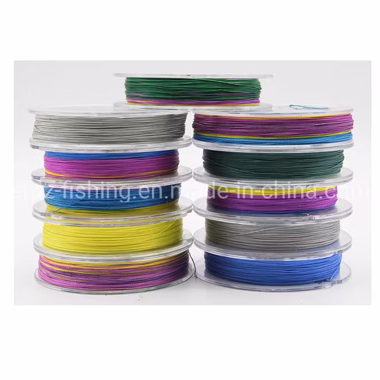Linha de pesca de água do mar superpotente trançada de 8 fios PE